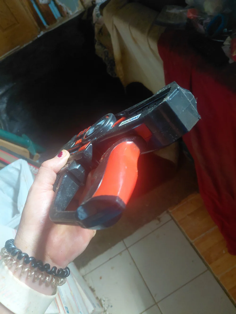 ArmoGear RED Infrared Laser Tag Gun featuring a distinct circular display on the